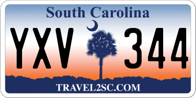 SC license plate YXV344
