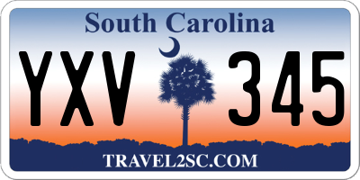 SC license plate YXV345