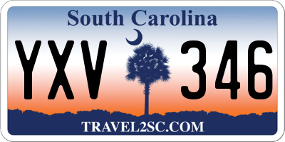 SC license plate YXV346