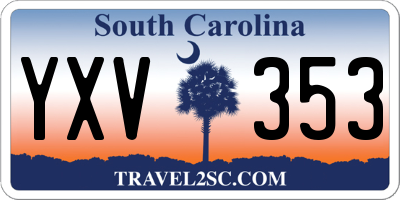 SC license plate YXV353