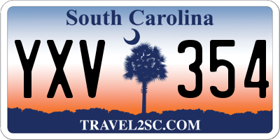 SC license plate YXV354