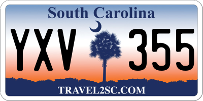 SC license plate YXV355