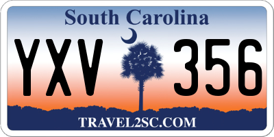 SC license plate YXV356