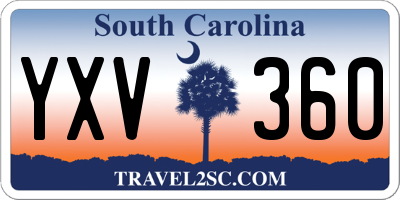 SC license plate YXV360