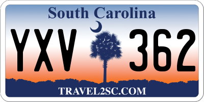 SC license plate YXV362