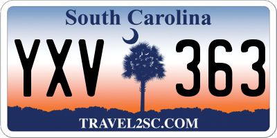SC license plate YXV363