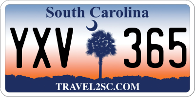 SC license plate YXV365
