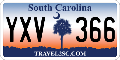 SC license plate YXV366