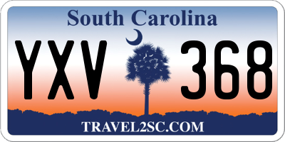 SC license plate YXV368
