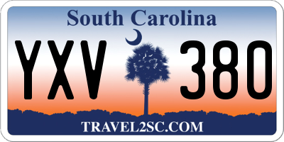 SC license plate YXV380