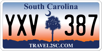 SC license plate YXV387