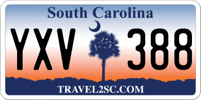 SC license plate YXV388