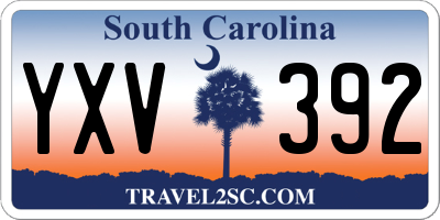SC license plate YXV392
