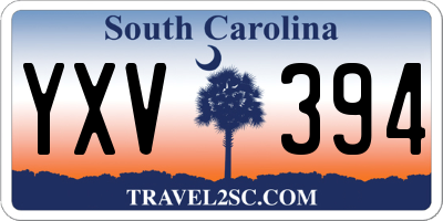SC license plate YXV394