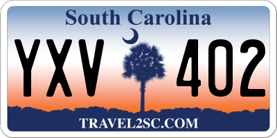 SC license plate YXV402