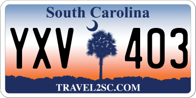 SC license plate YXV403