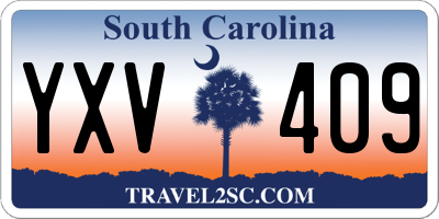SC license plate YXV409