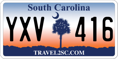 SC license plate YXV416