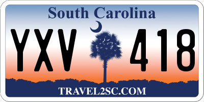 SC license plate YXV418
