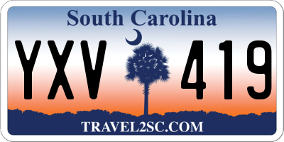 SC license plate YXV419