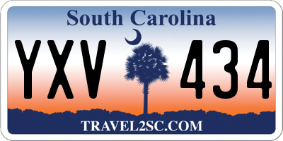 SC license plate YXV434