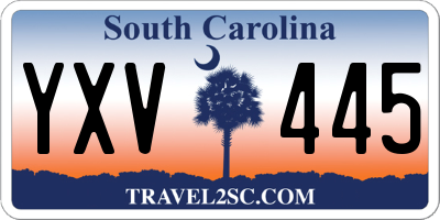 SC license plate YXV445