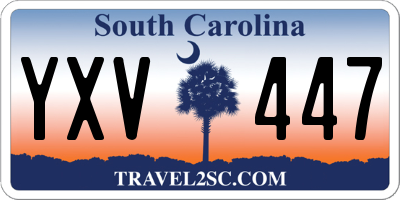 SC license plate YXV447