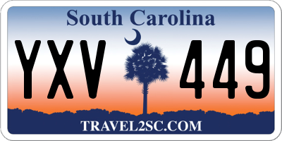 SC license plate YXV449