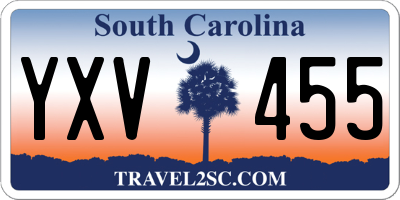 SC license plate YXV455