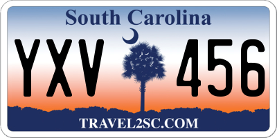 SC license plate YXV456