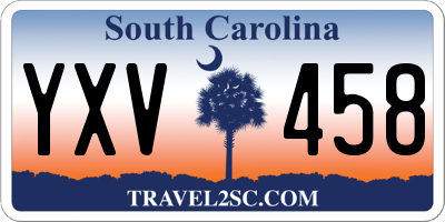 SC license plate YXV458