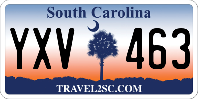 SC license plate YXV463