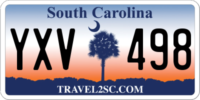 SC license plate YXV498