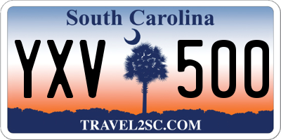 SC license plate YXV500
