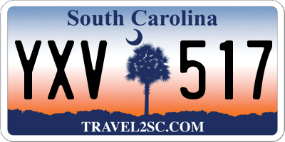 SC license plate YXV517