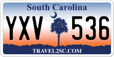 SC license plate YXV536