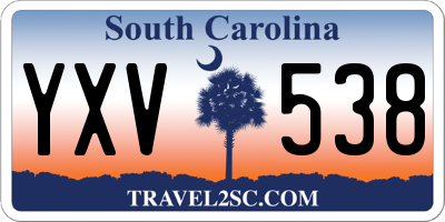 SC license plate YXV538