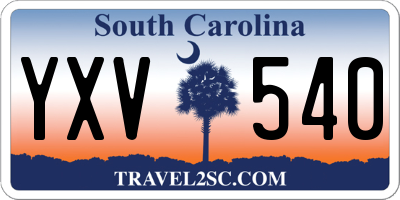 SC license plate YXV540