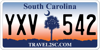 SC license plate YXV542
