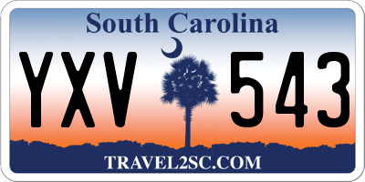 SC license plate YXV543