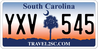 SC license plate YXV545