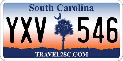SC license plate YXV546