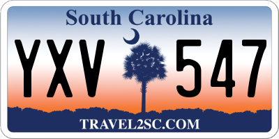 SC license plate YXV547