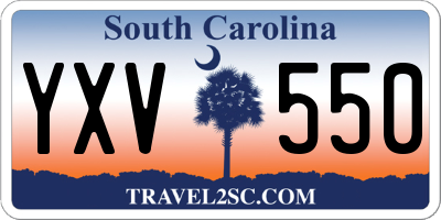 SC license plate YXV550
