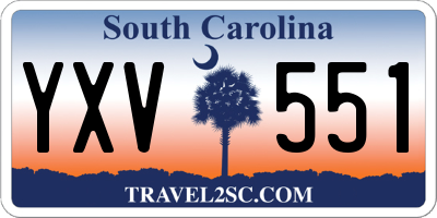 SC license plate YXV551