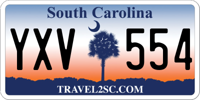 SC license plate YXV554