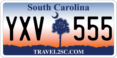 SC license plate YXV555