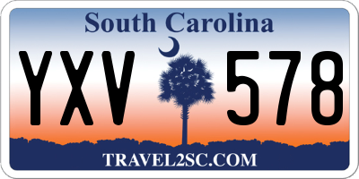 SC license plate YXV578