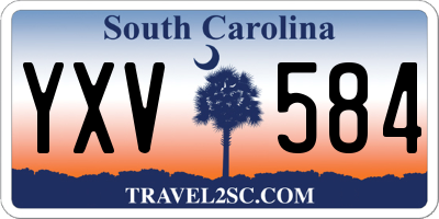 SC license plate YXV584