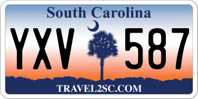 SC license plate YXV587